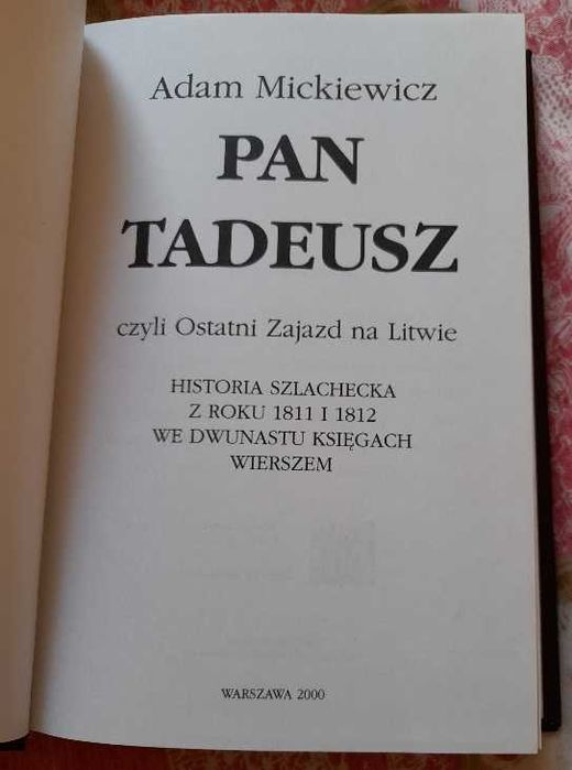 Adam Mickiewicz "Pan Tadeusz" outlet