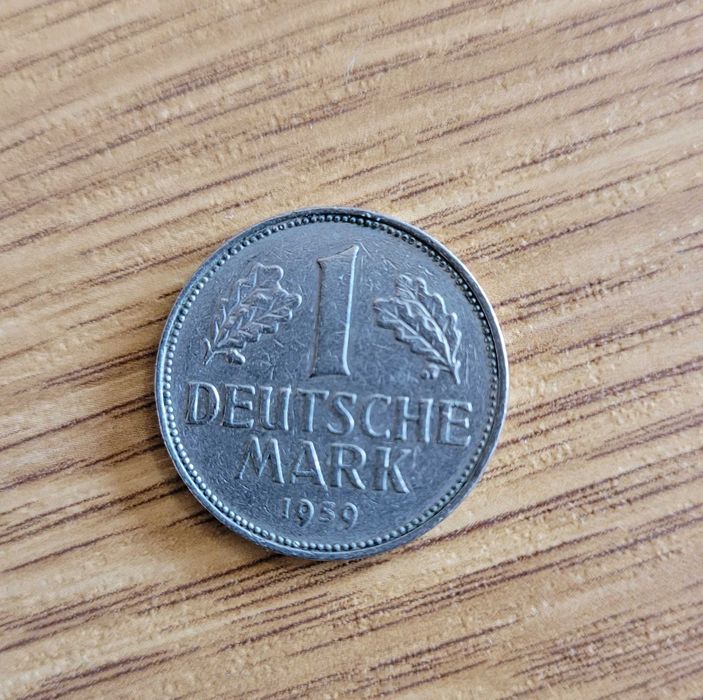 Moneta Deutsche Mark. 1 marka rok 1959