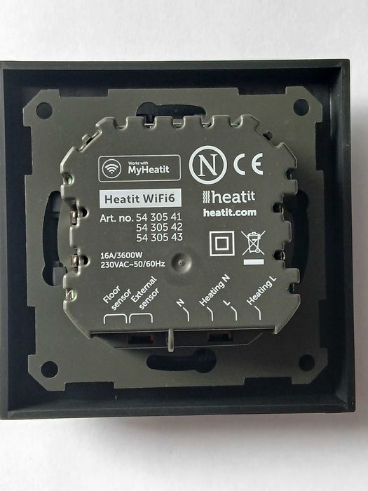 Heatit WiFi6 InteligentnyTermostat Ogrzewania Elektrycznego i Wodnego*