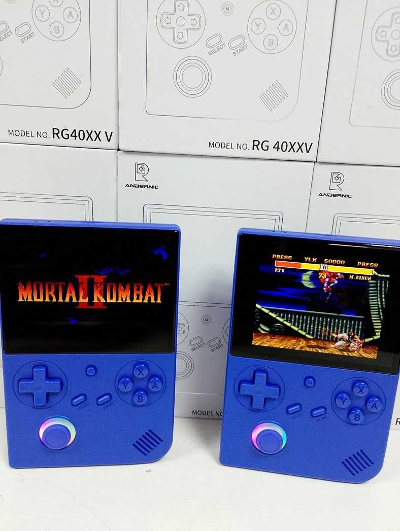 Ретро ігрова приставка Anbernic RG40XX V синя 64GB PlayStation Денди