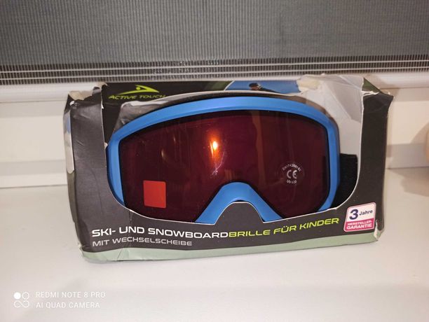Дитячий сноуборд гірськолижні окуляри очки маска active touch antifog