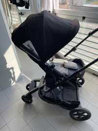 Vendo carro Easywalker com adaptador para gemeos