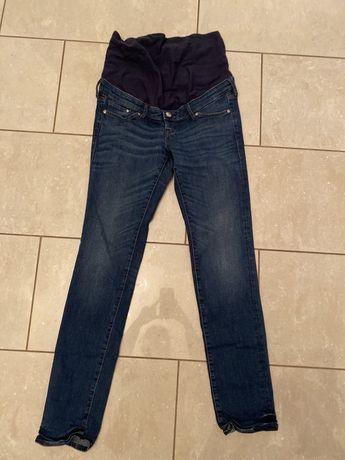 H&M mama ciążowe grafit spodnie jeans rurki r. 40/L  lycra