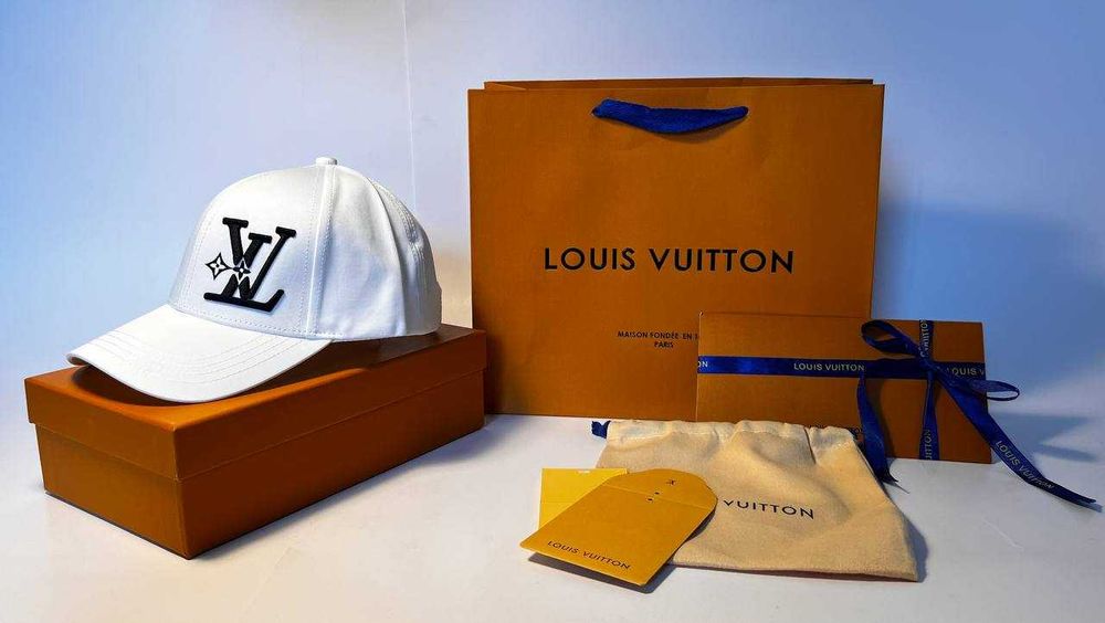 Louis Vuitton Męska damska czapka z daszkiem bejsbolówka, Francja 7308
