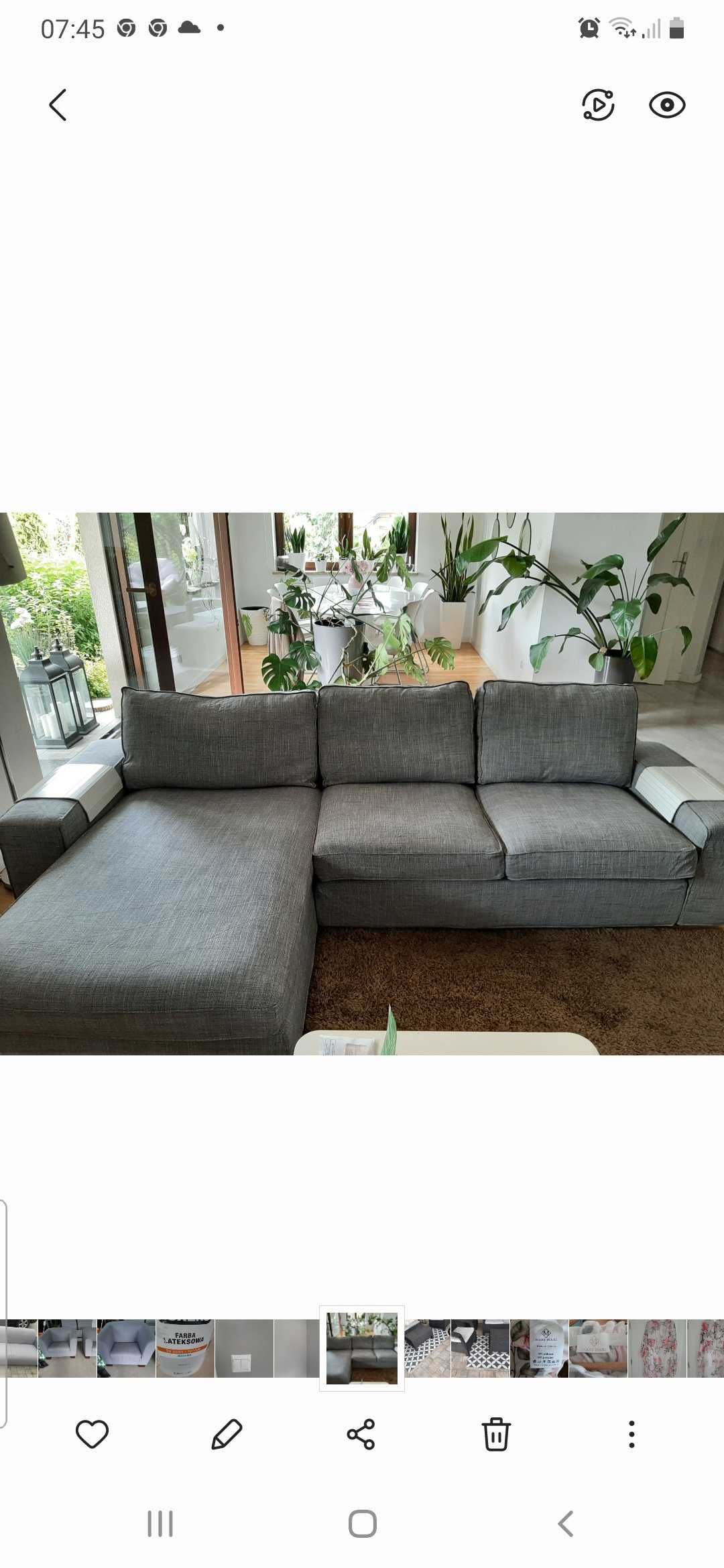 Sofa 3 osobowa z szezlongiem KIVIK
