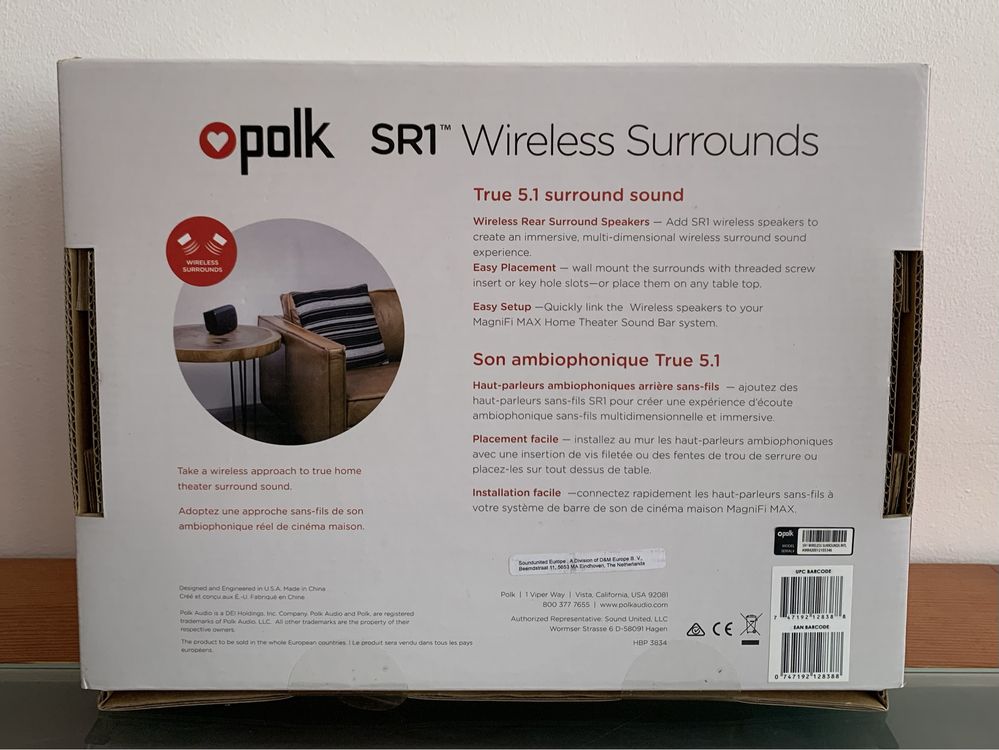 Polk SR1 Wireless Surround Speakers