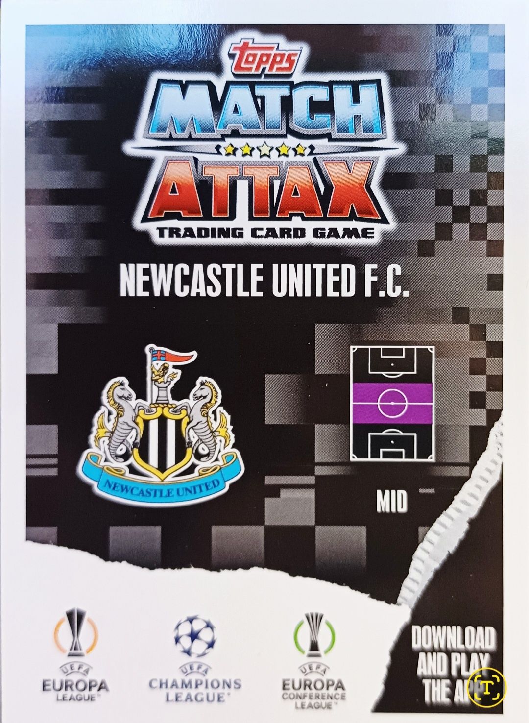 Topps Match Attax – Joe Willock  Newcastle United nr 73 karta kolekcjo