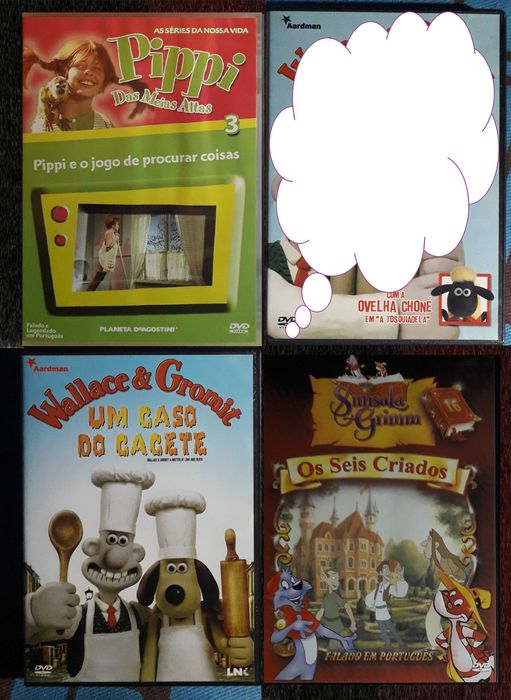 A: DVDs Infantis 0,40 cêntimos filmes desenhos animados crianças