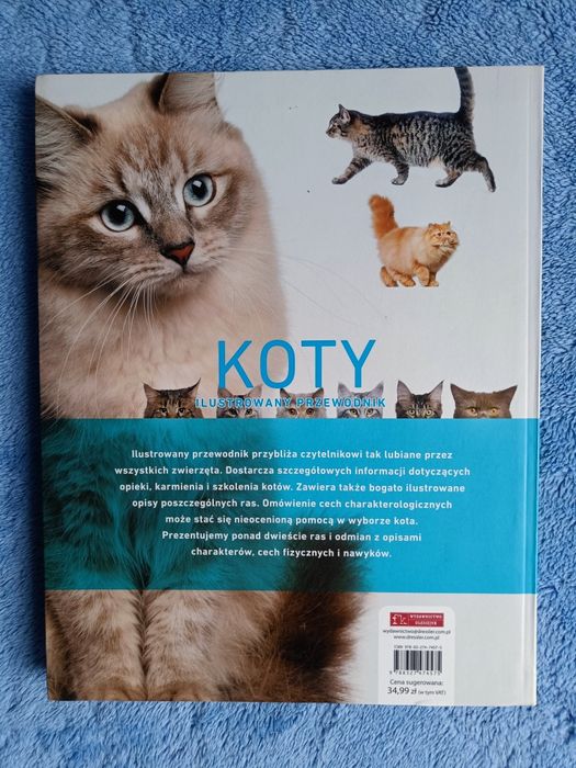 Nowy pięknie ilustrowany przewodnik Koty opieka, wybór, rasy