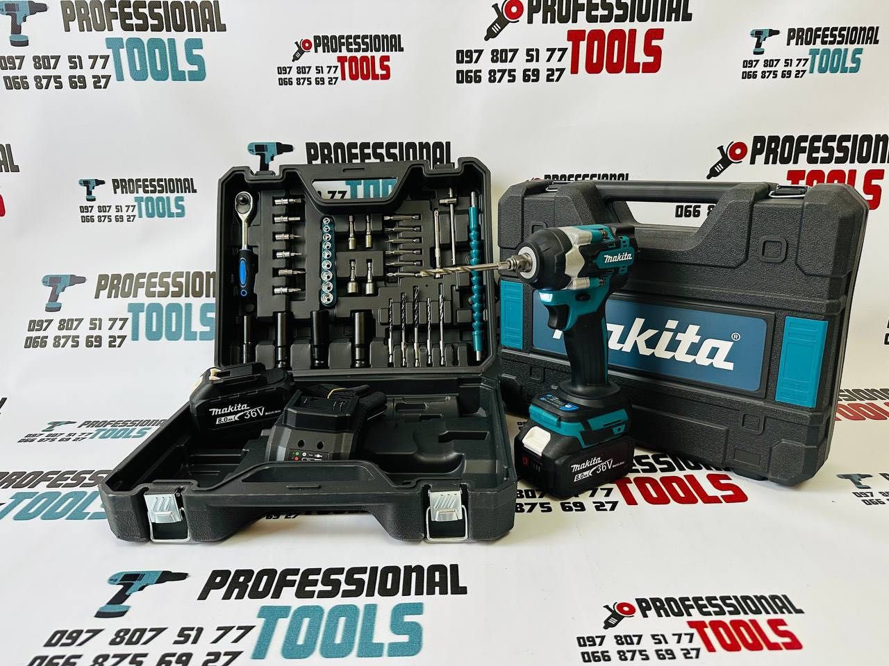 Акумуляторний Винтоверт Makita DTW500 Гайковерт з набором інструментів