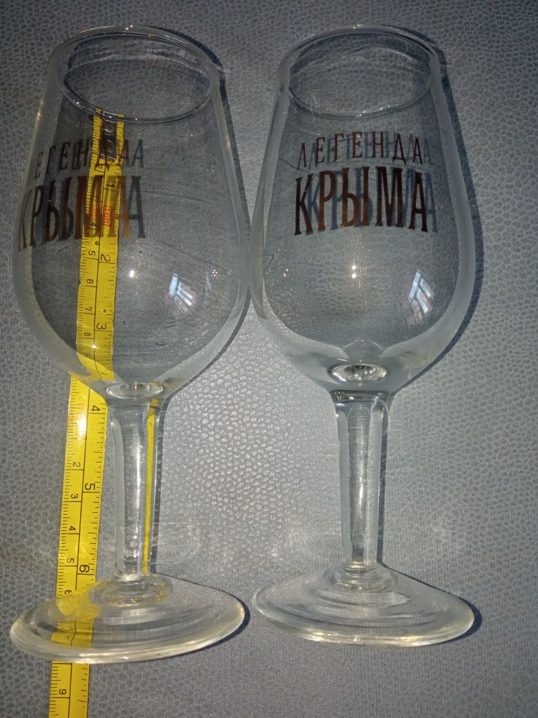 Бокалы 8 штук, на ножке для вина, коньяка, цена за лот