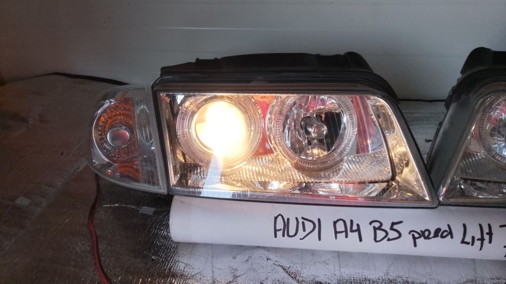 Lampy przód Audi A4 B5 przedlift ringi tuning DEPO