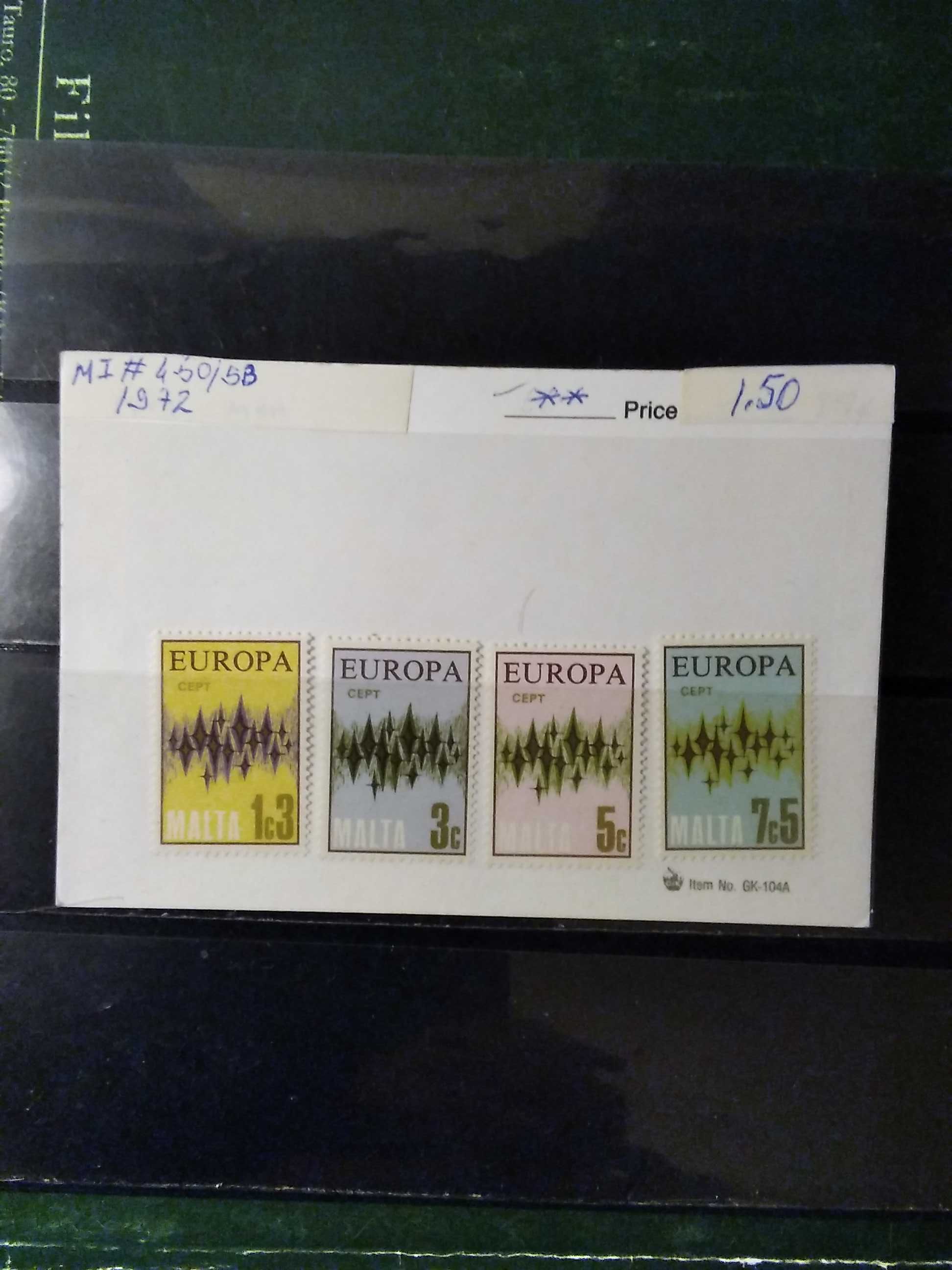 1972 Série Completa Europa Malta MNH **