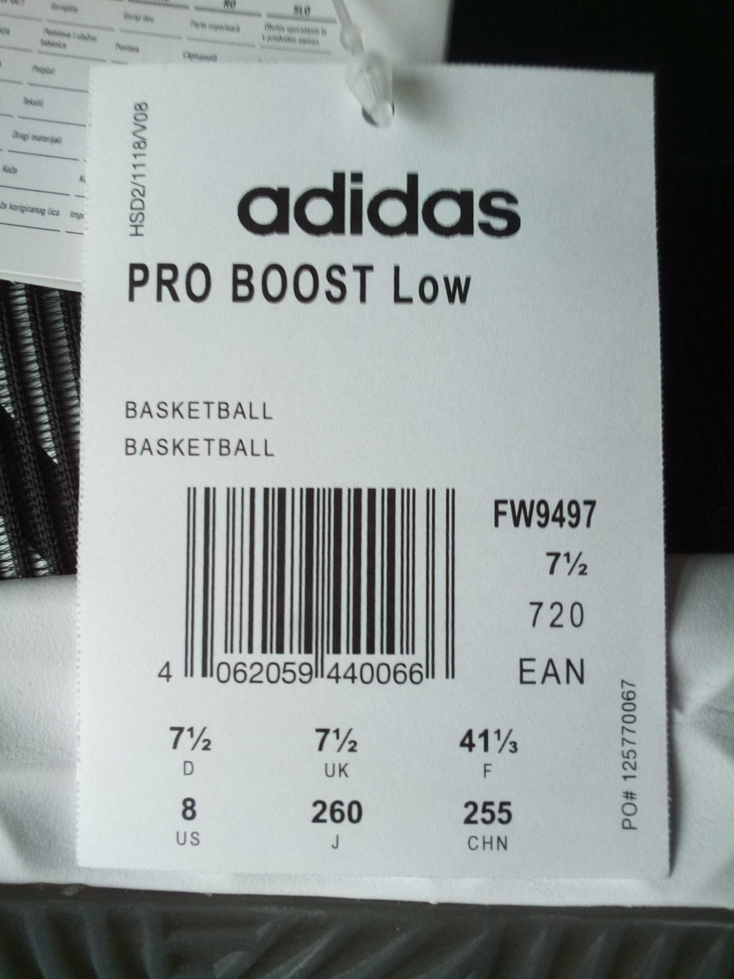 buty męskie Adidas FW9497 Pro Boost Low r. 41 1/3 nowe z metką