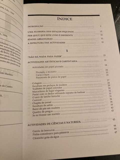 Livro 101 Actividades para Crianças em Espaços Pequenos