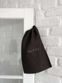 Gucci brązowy bawełniany worek przeciwkurzowy na torebkę lub buty