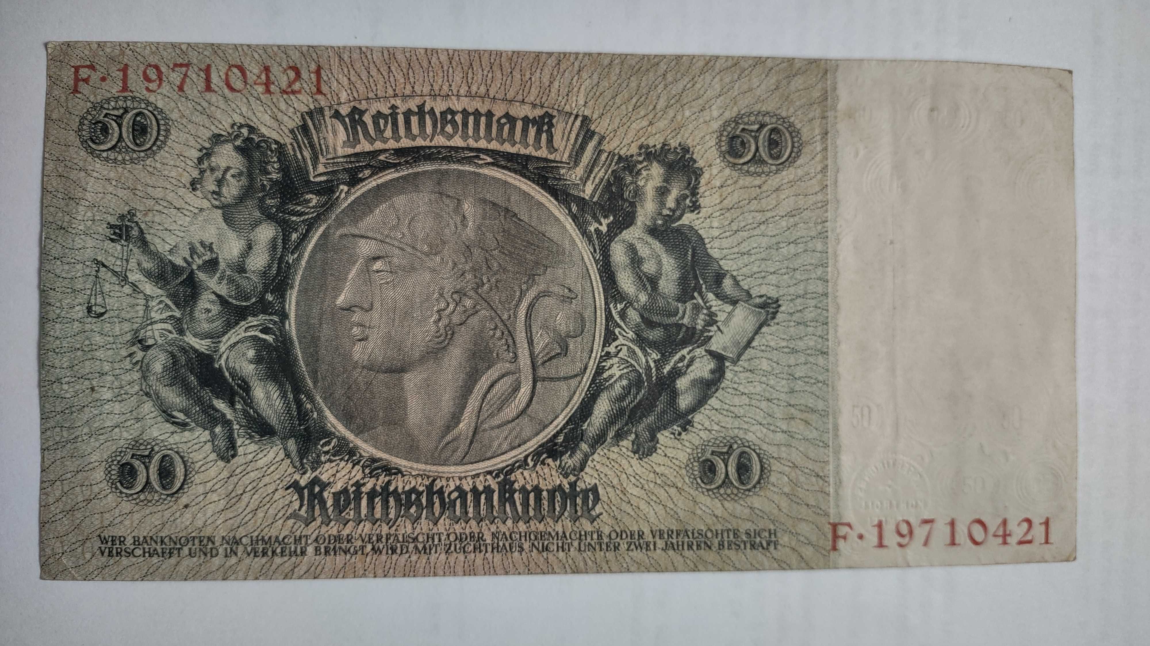 Banknot Niemcy 50 RM, 1933r