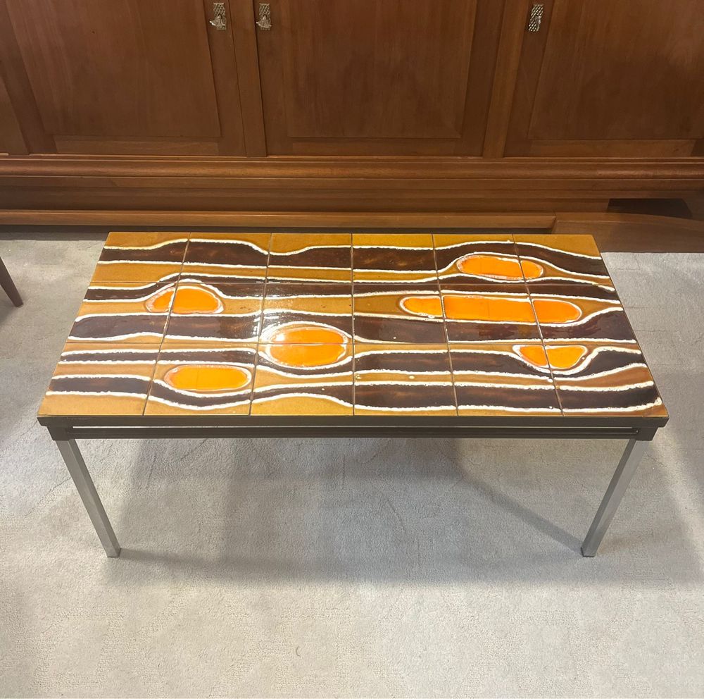 Mesa mid century em cerâmica