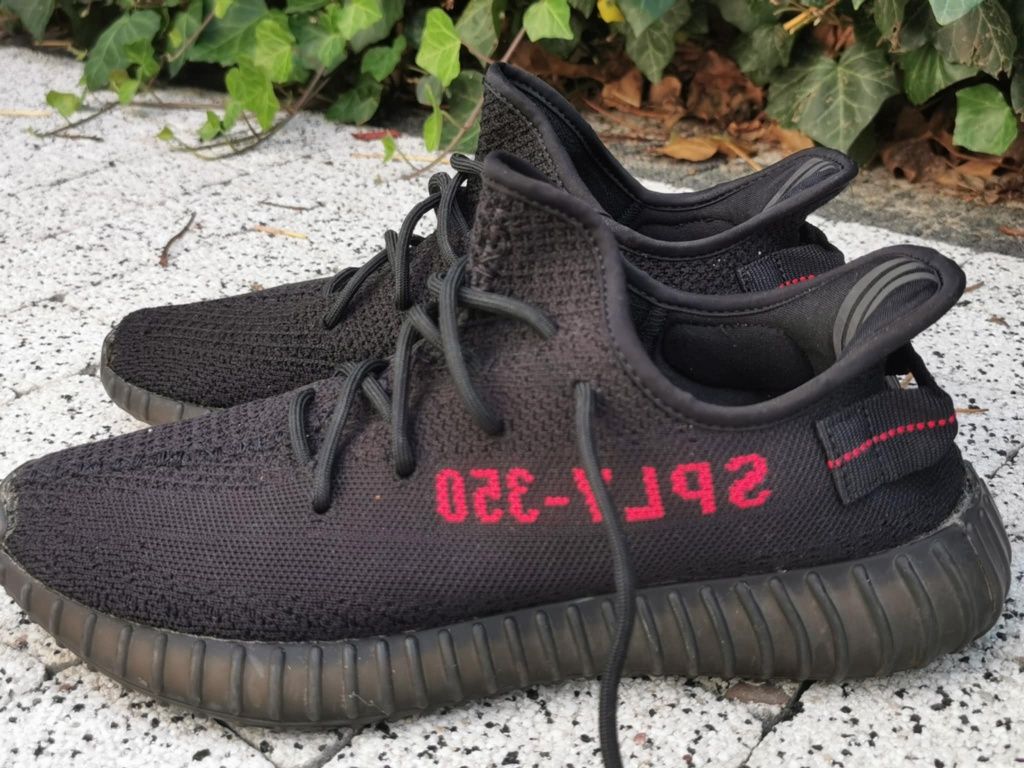 Buty męskie yeezy 350 Adidas Black red v2 bred