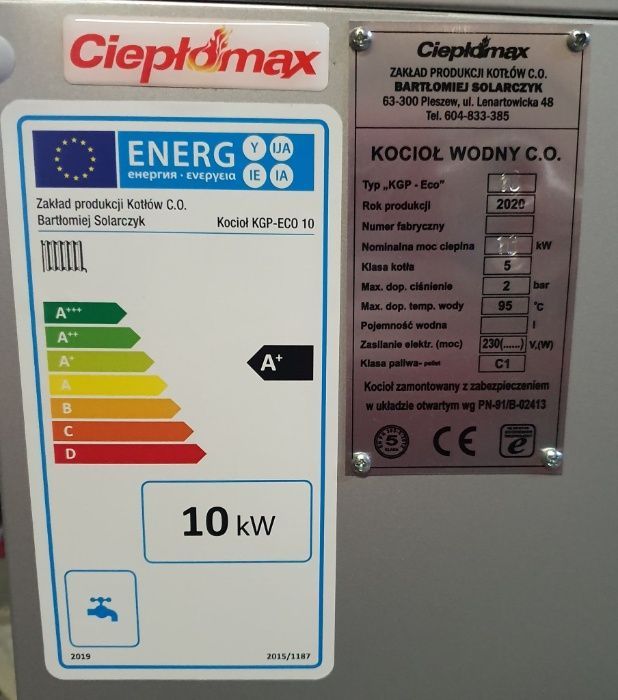 Kocioł CO 10 kW – Pellet Piec V klasa dotacja automatyczne rozpalanie