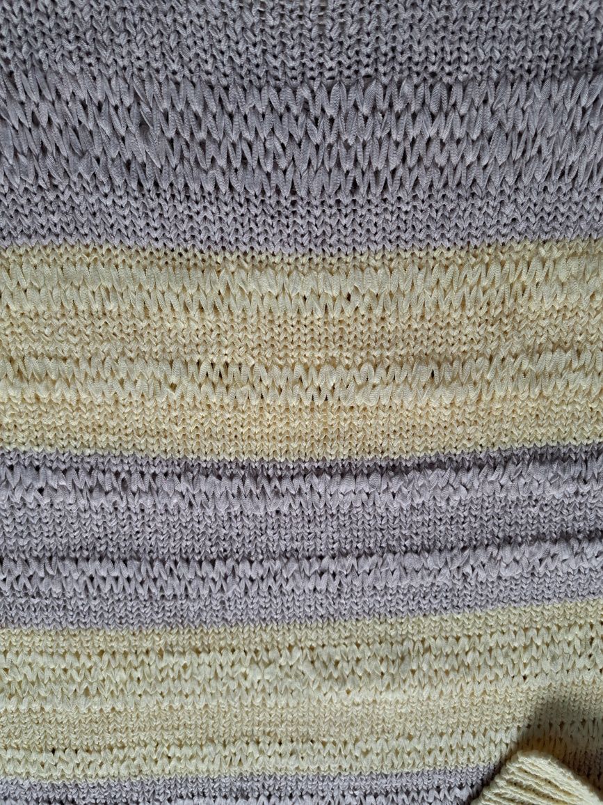 Sweter damski F&F żółto szary 38 M