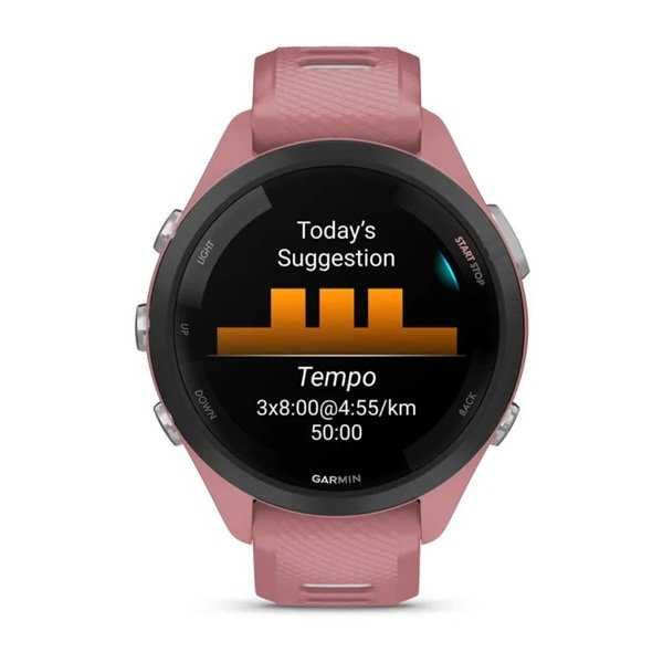 Garmin Forerunner 265S чорний з рожевим ремінцем 010-02810-15