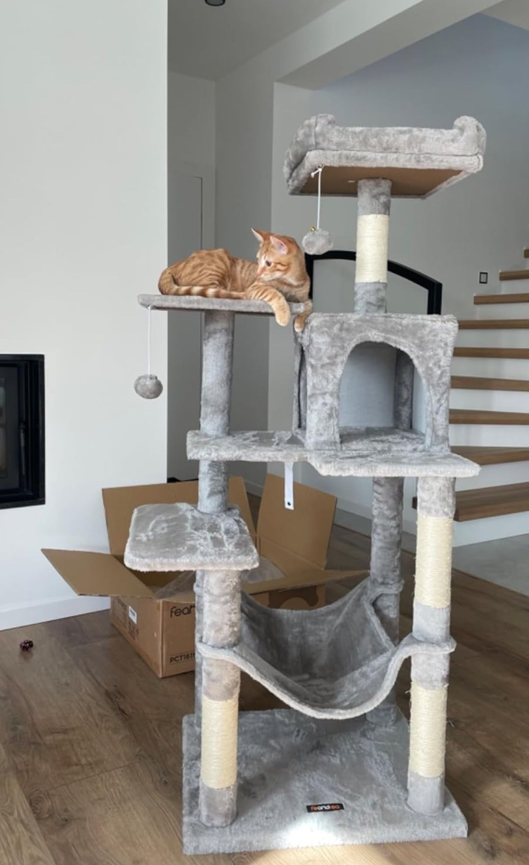 NOWY DRAPAK dla kota duży XXL 143 cm stabilny puszysty legowisko domek