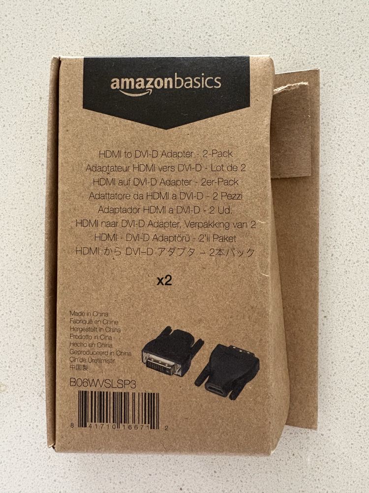 Adaptadores HDMI para DVI-D (Amazon Basics) - Pack de 2