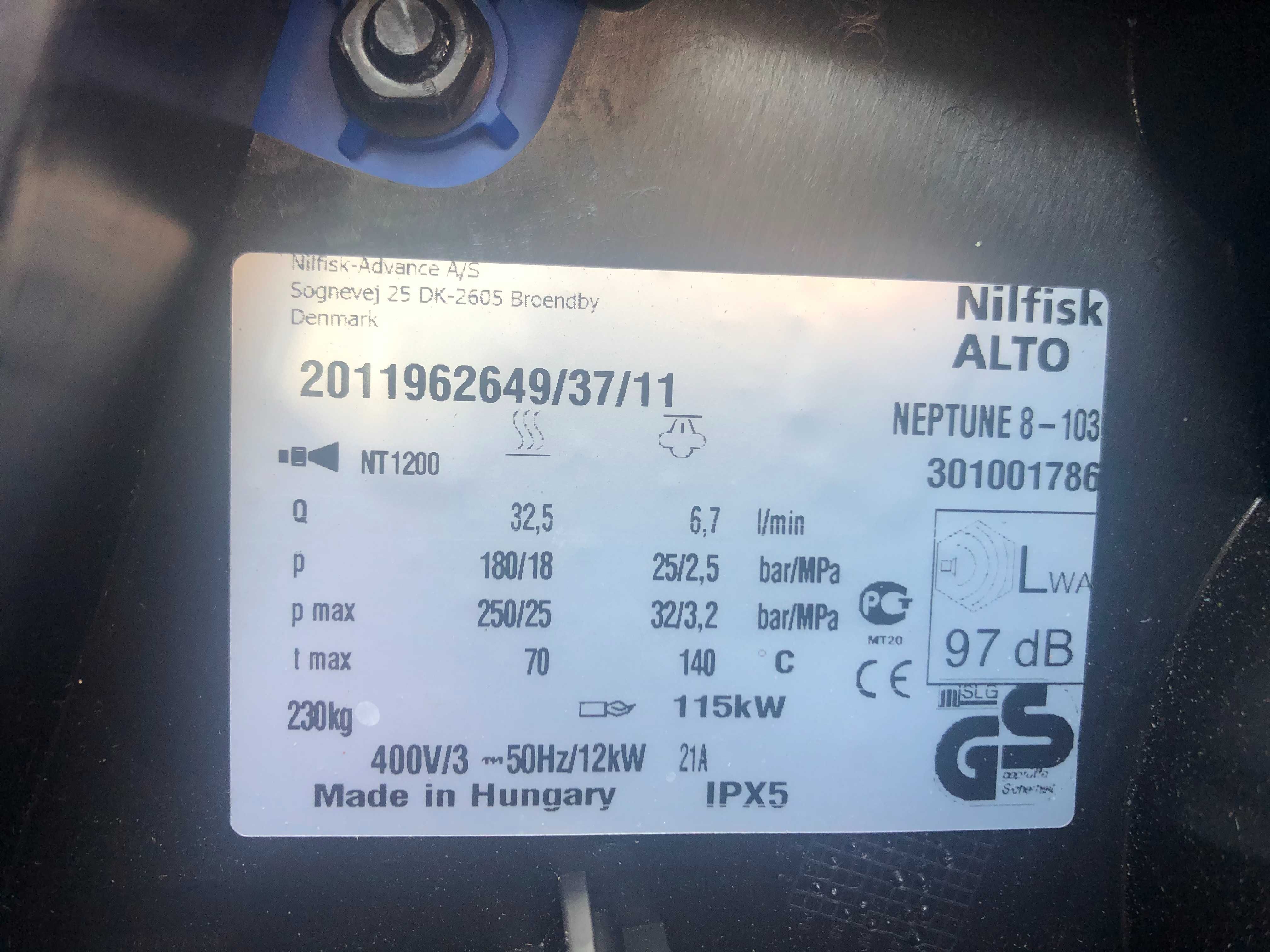 Myjka ciśnieniowa Nilfisk Neptune 8 z 2016r