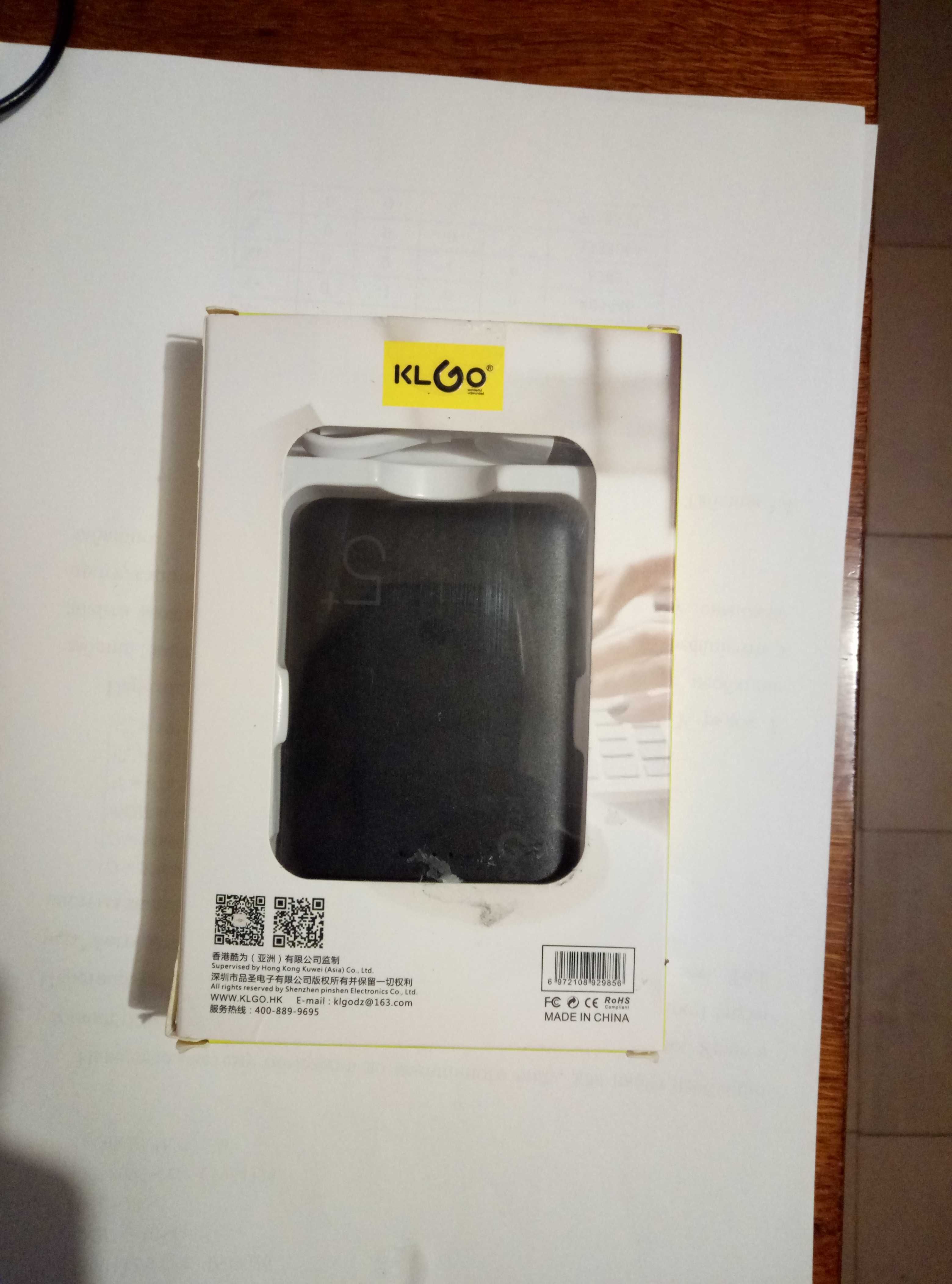 Power Bank KLGO 5000 mAh KP-55 чорний павербанк