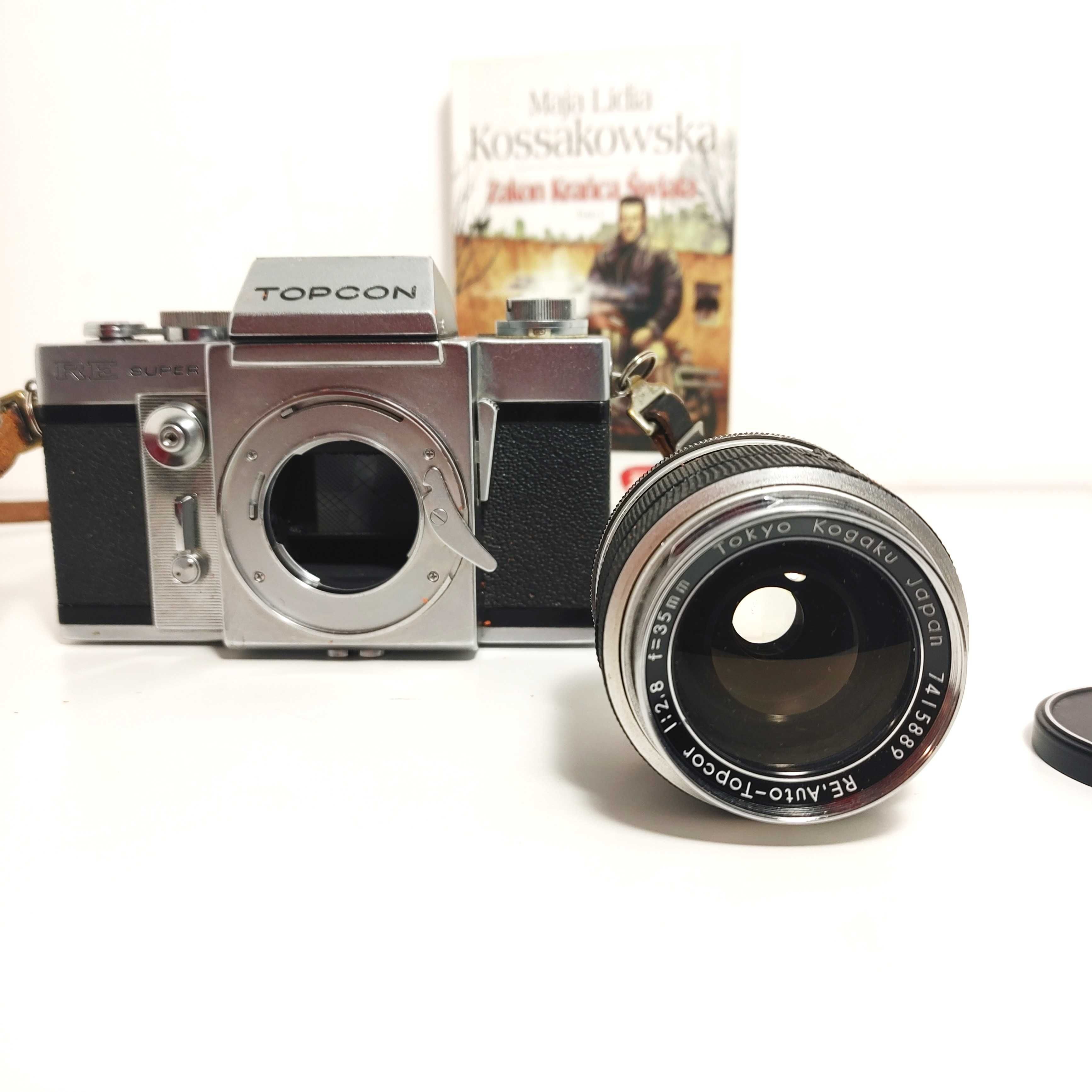 Lustrzanka analogowa TOPCON RE Super  RE- Auto-Topcar 1:2,8 35mm ŁADNY