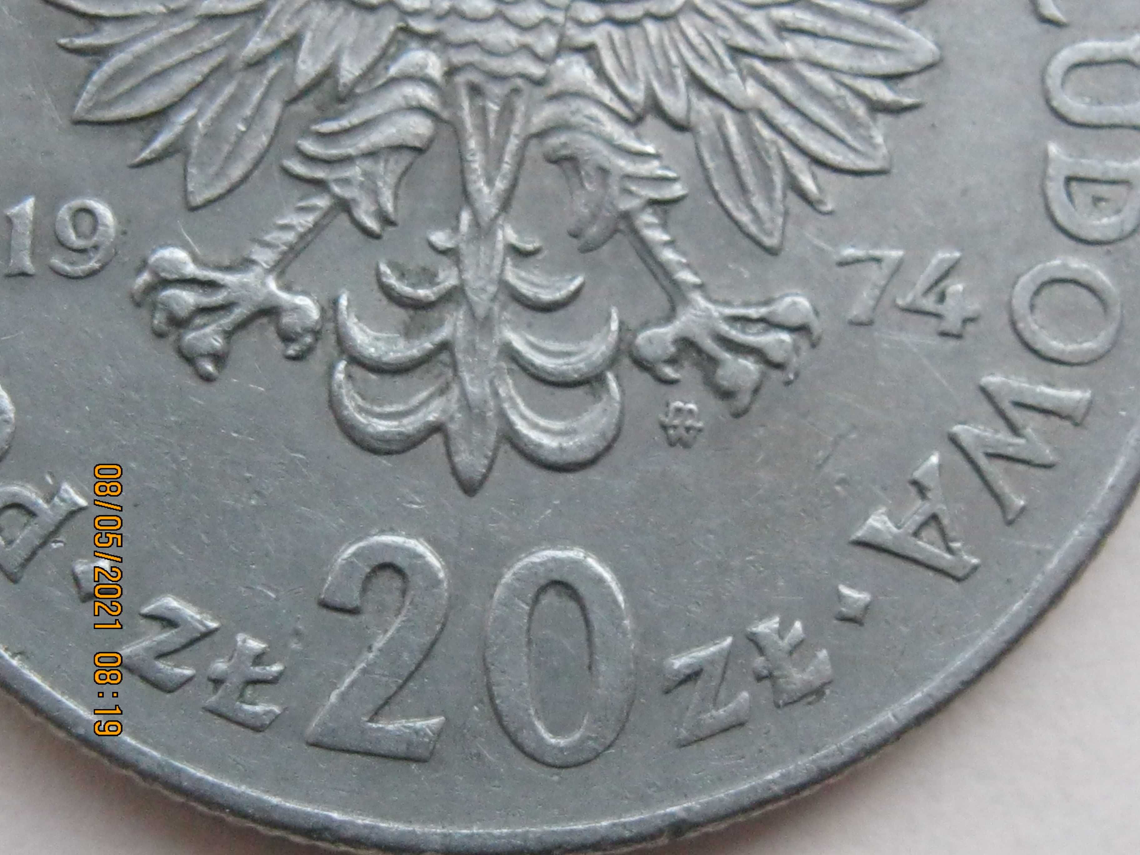 Moneta 20 złotych , jaki to jest orzeł mały czy duży.