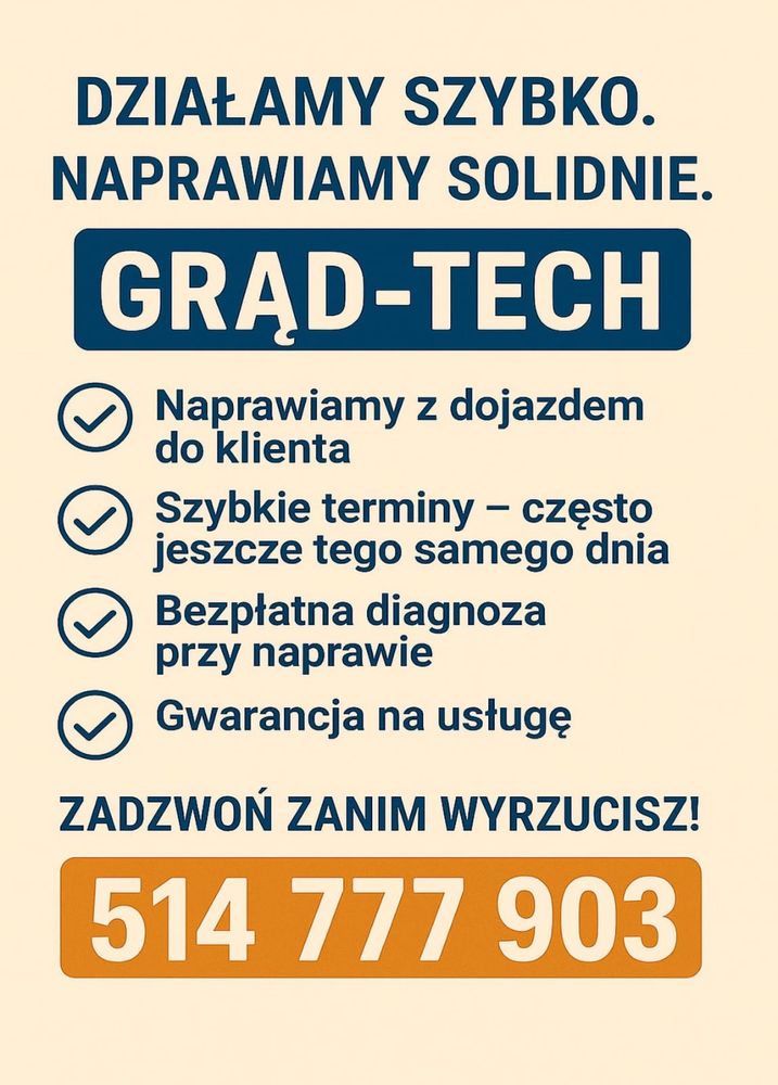 Serwis AGD - naprawa u klienta pralki, lodówki, piekarniki, zmywarki