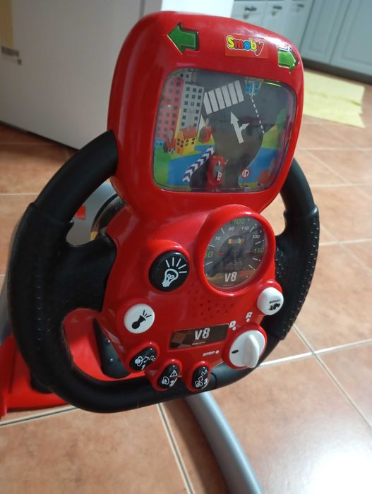 Smoby Simulador de condução Pilot V8 vermelho e preto