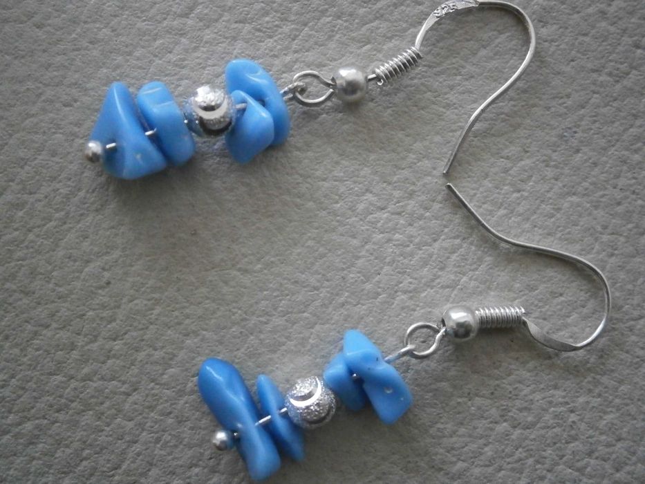 Anel+Brincos em prata incrustados com Pedra Turquesa Natural !