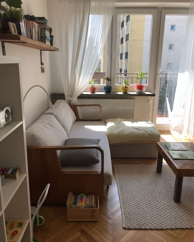 Kanapa sofa rozkładana prl odnowiona 200cm