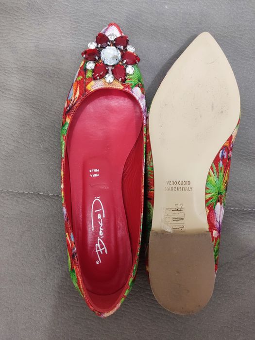 Балетки шкіра текстиль