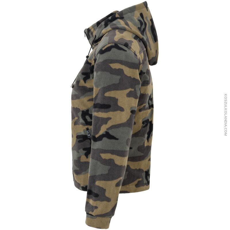 Bluza polarowa męska Moro Camouflage z kapturem 9 rozmiarów wojskowa