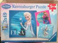 Ravensburger Puzzle 3x49 od lat 5 Kraina Lodu Elza