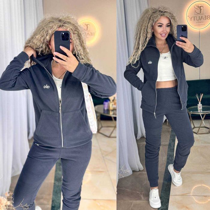 Жіночий теплий костюм фліс двосторонній | женский костюм модель 1005