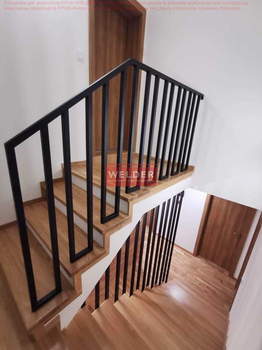 Balustrada Harfa francuska Balustrady Nierdzewne Szklane Malowane