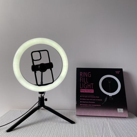 LED лампа кольцевая/круговая 26 см на треноге/лед/лэд/набор блогера