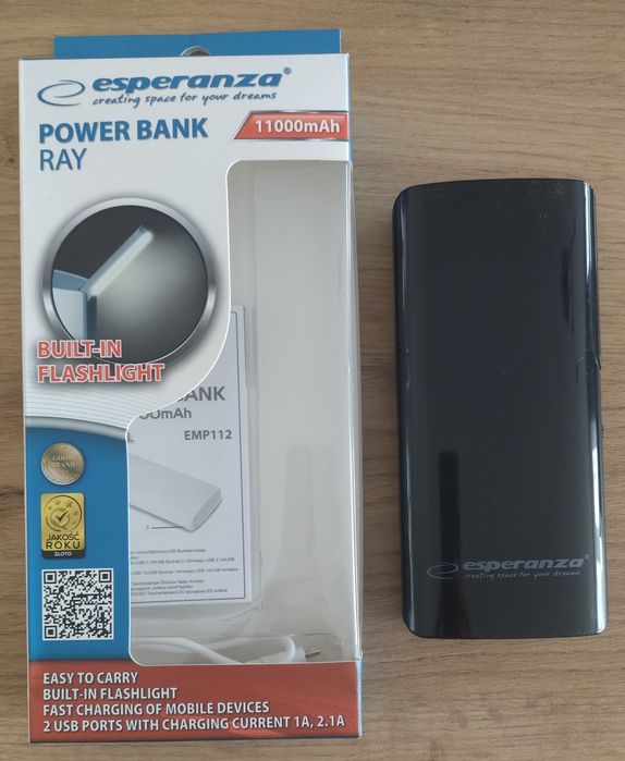 Powerbank Esperanza EMP112K 110000mAh 2 x usb / power bank jak nowy