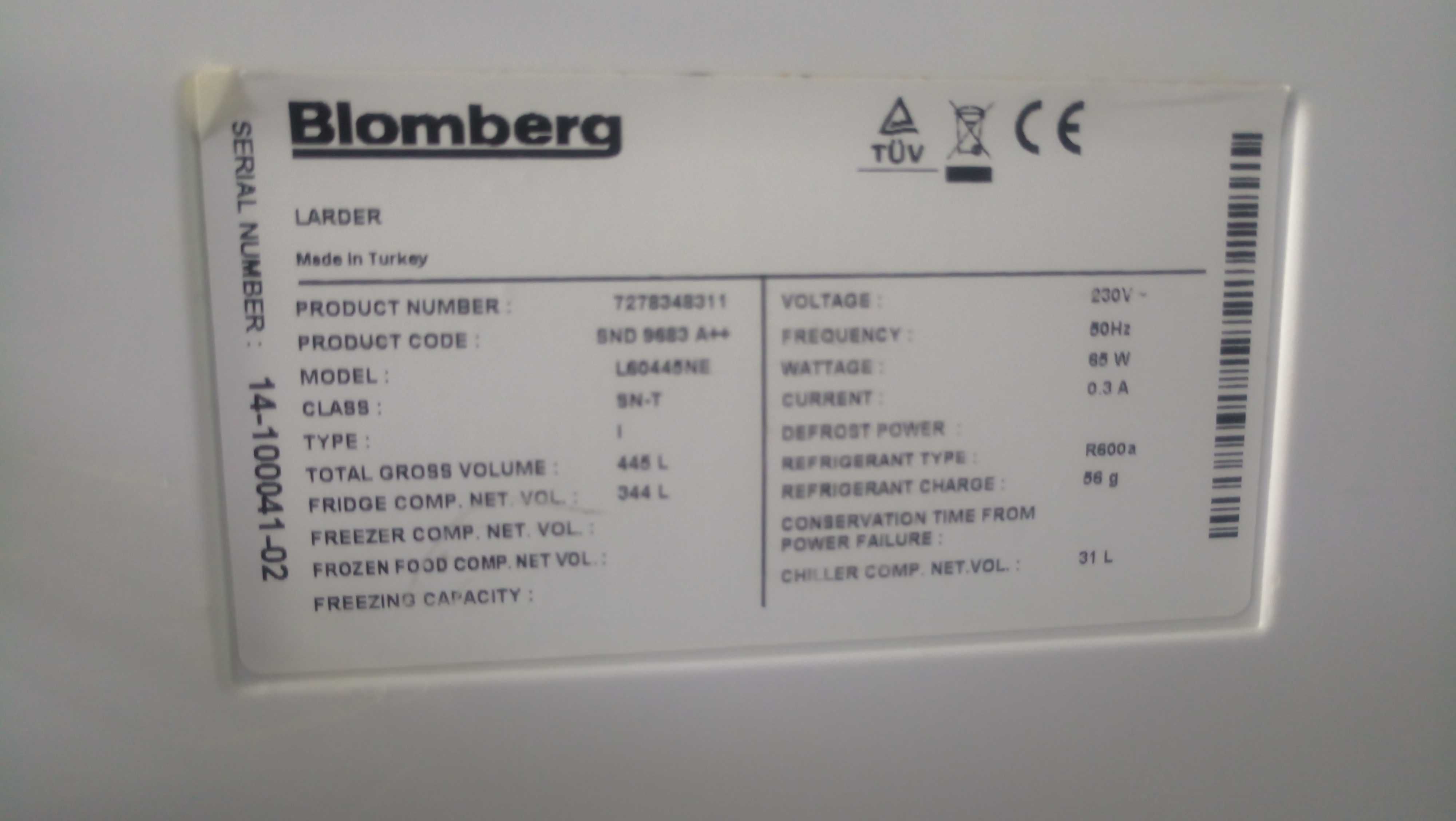 Холодильник Blomberg SND9683 A++