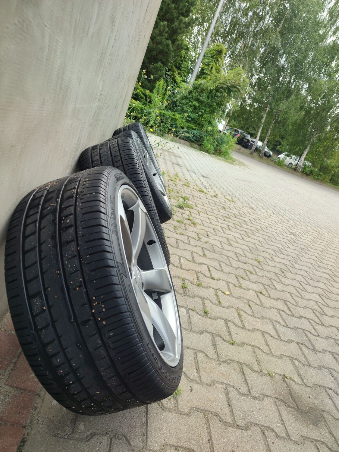 Felgi 19" Alufelgi OEM Audi Rotor 19" ET33 9J Opony Pirelli P ZERO