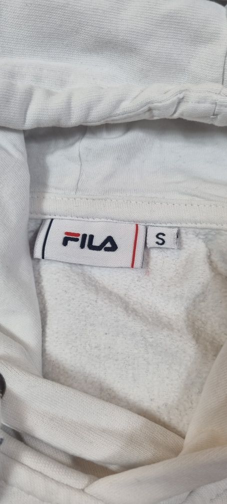 Bluza męska Fila, z kapturem, hoodie, biała, logo