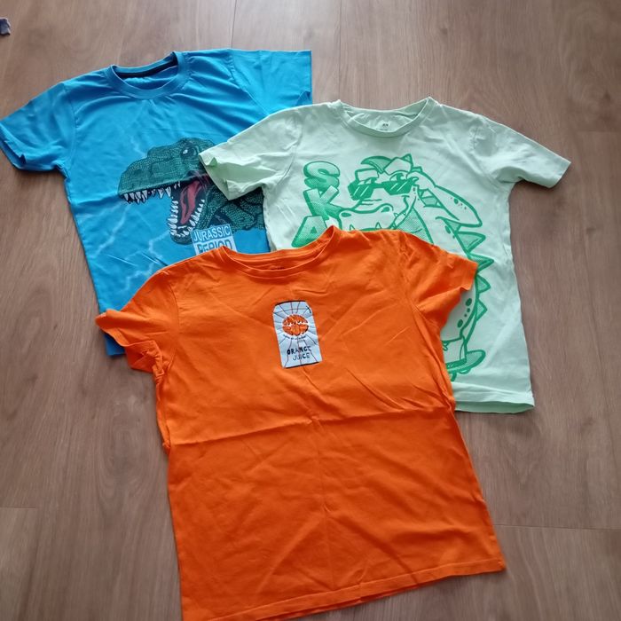 3 koszulki krótki rękaw rozmiar 146