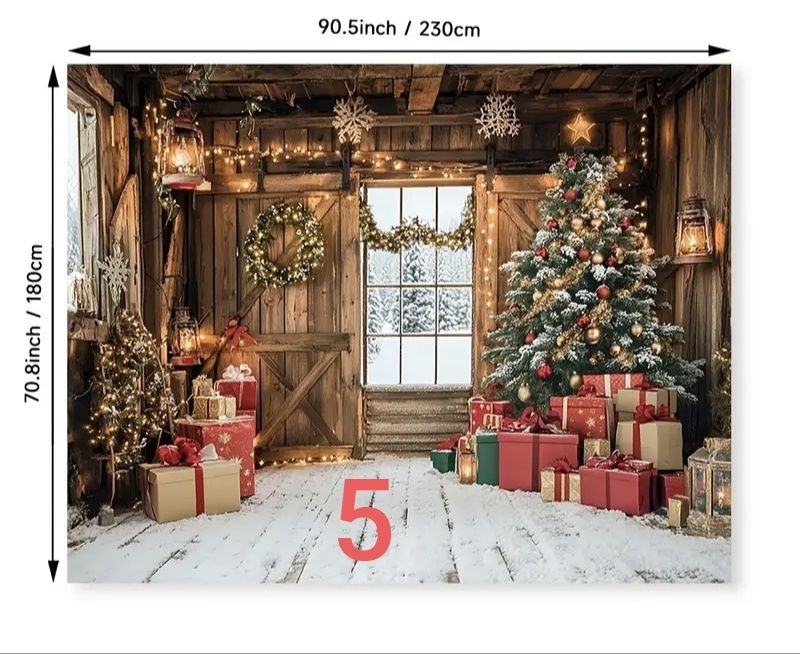 Pano fundo natal cenário natalício sessão fotográfica 180cm x 280cm