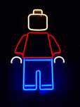 Neon LED ludzik LEGO - lampa, oświetlenie