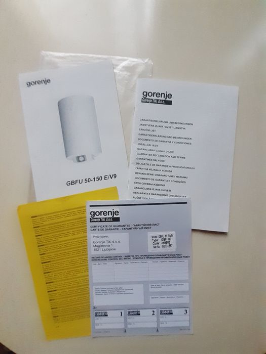 Водонагрівач Gorenje GBFU 80 E/V9 Бойлер Білий